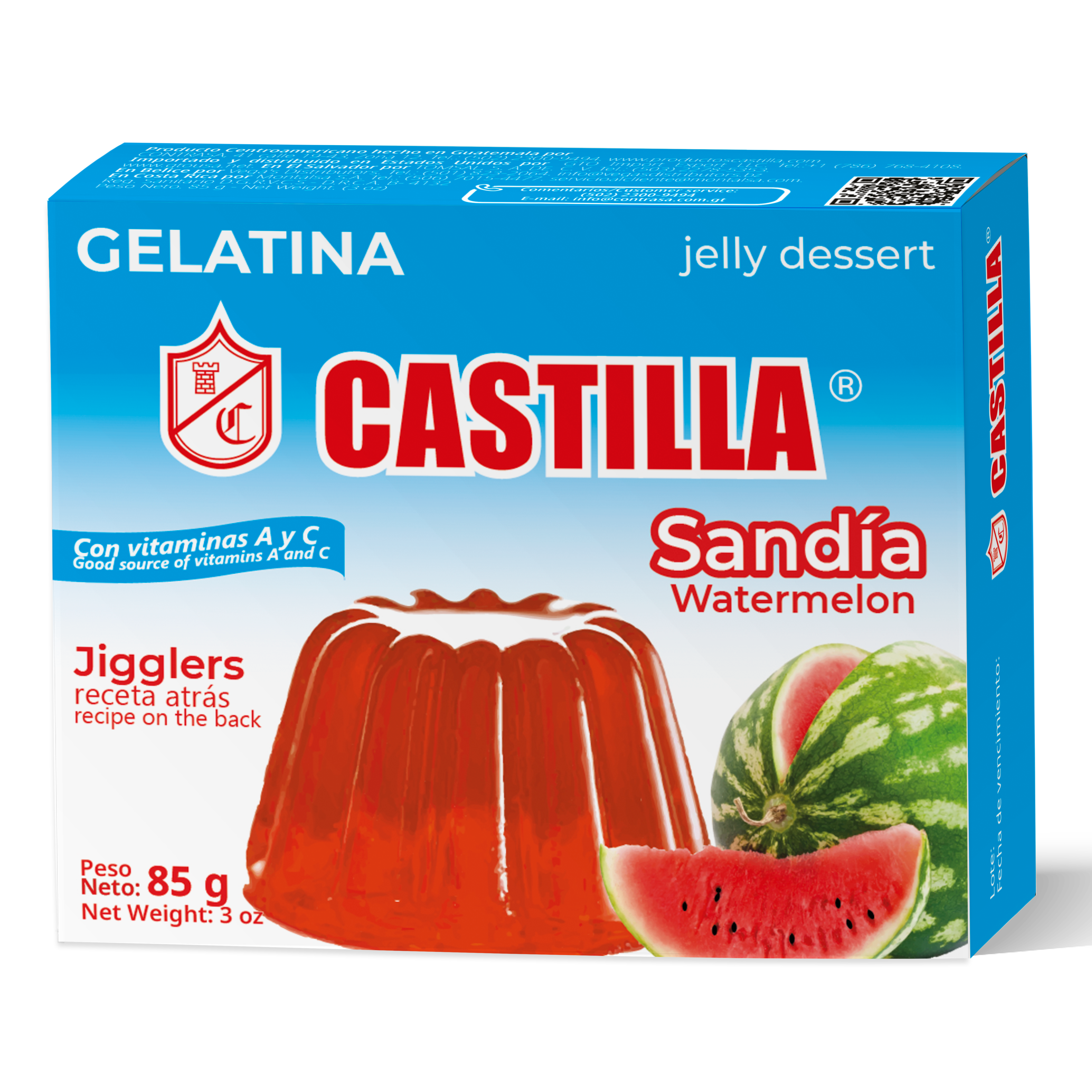 Gelatina Castilla Regular Sandia 85g